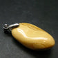 Amber Tumbled Silver Pendant From Poland - 1.5" - 2.80 Grams