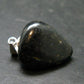 Very Rare Sterling Silver Nuumite Nuummite Pendant From Greenland - 1.0" - 4.34 Grams