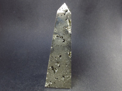 Pyrite Crystal Obelisk Pyramid from Peru - 4.4" - 315 Grams