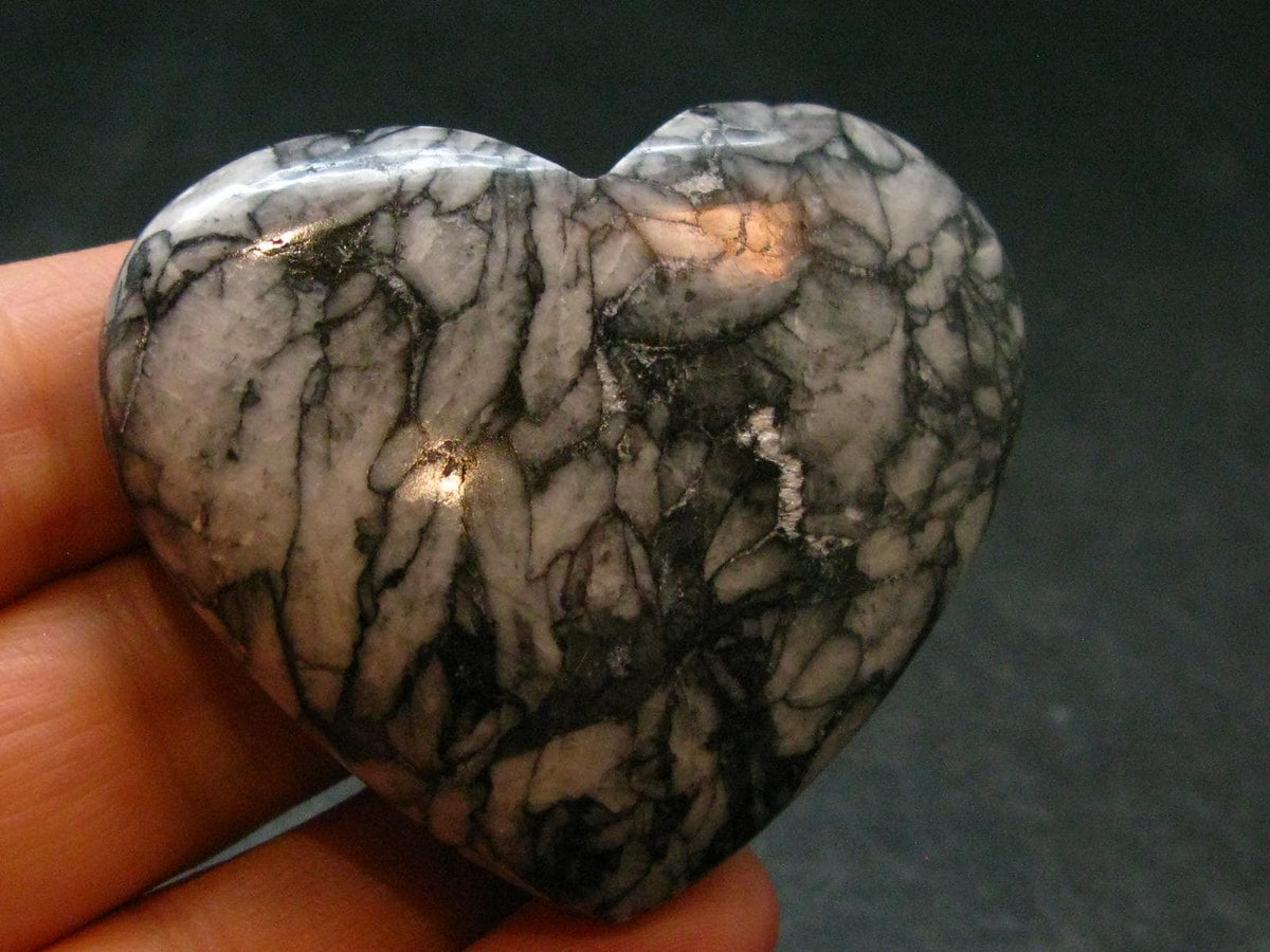 Pinolite Polished Heart from Austria - 1.7" - 60.88 Grams
