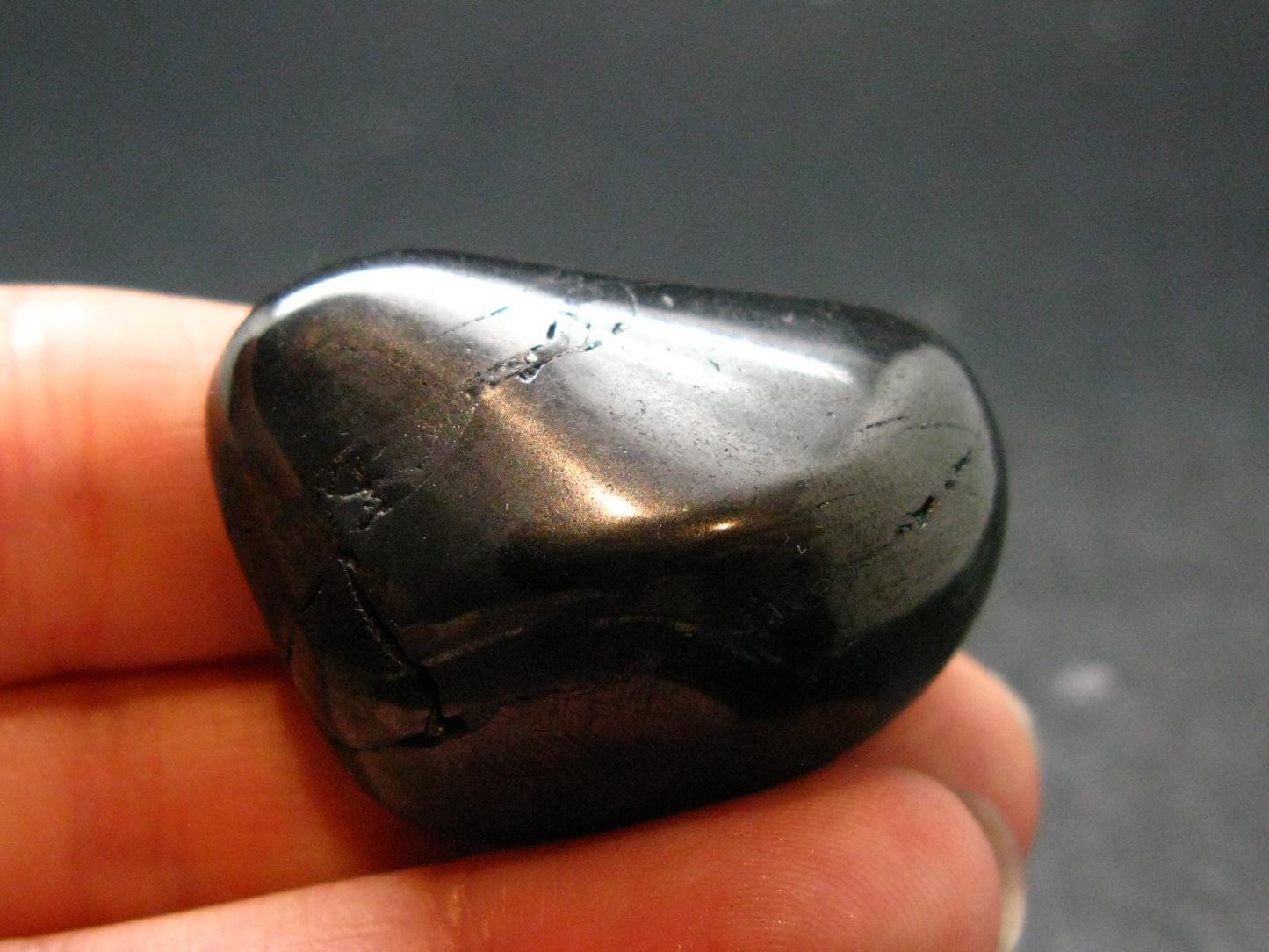 Elite Shungite Tumbled Piece from Russia - 1.4" - 17.69 Grams