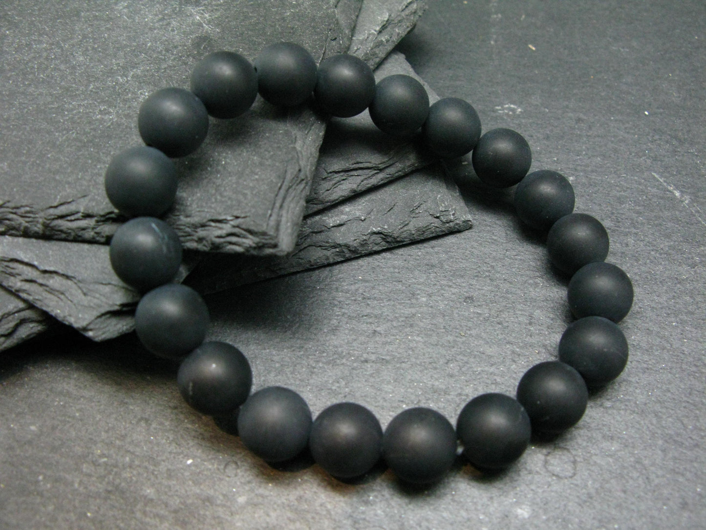 Shamanite Shammanite Genuine Bracelet ~ 7 Inches ~ 10mm Round Beads