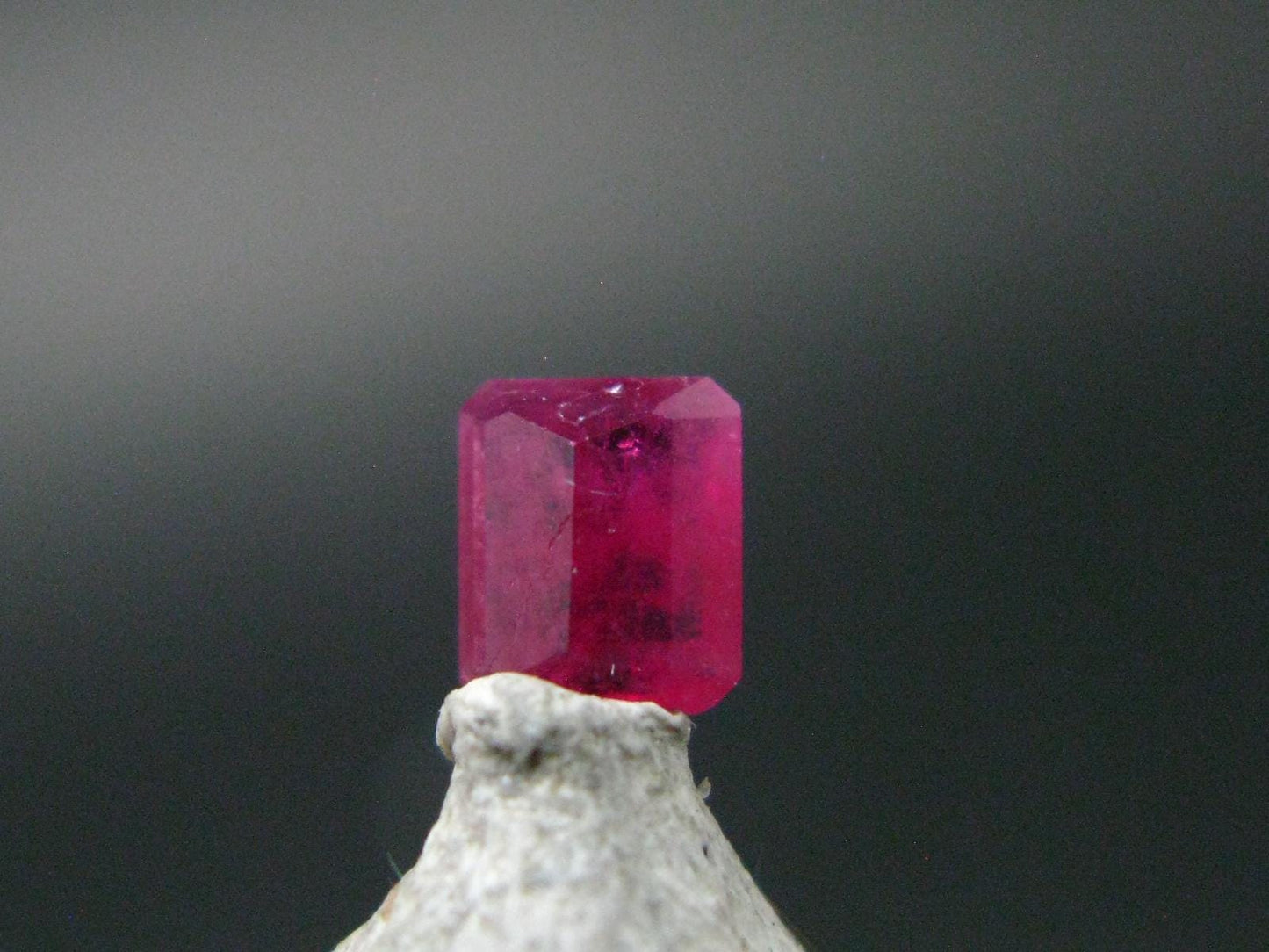 Beautiful Rare Gem Bixbite Red Beryl Emerald Cut Stone From Utah USA - 0.20 Carats - 4.0x3.5mm
