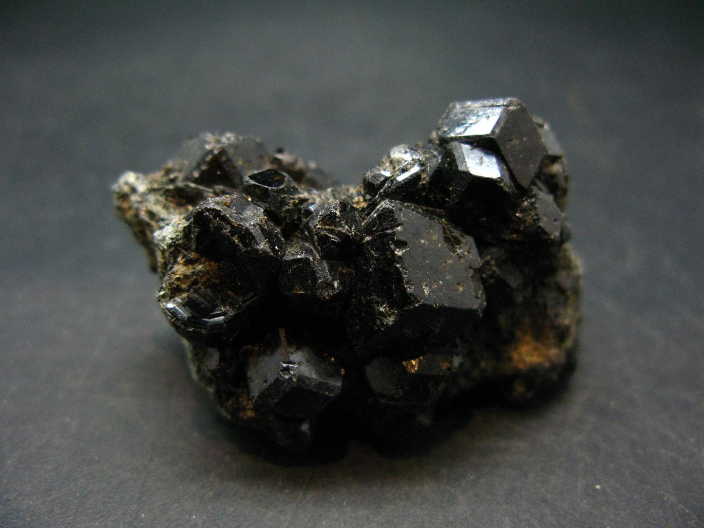 Black Melanite Andradite Garnet Cluster From Mali - 1.7" - 40.62 Grams