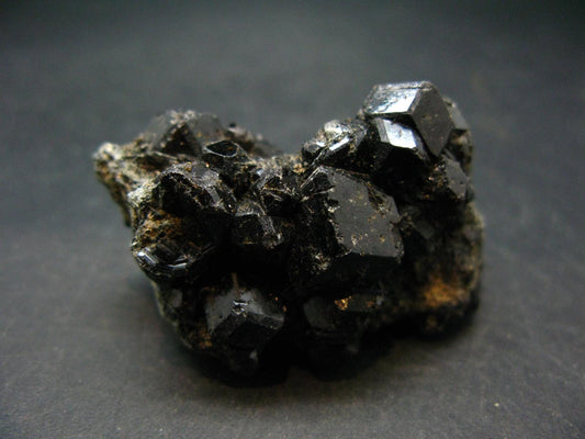Black Melanite Andradite Garnet Cluster From Mali - 1.7" - 40.62 Grams