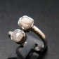 Very Rare White Cryolite 925 Silver Ring from Greenland - Size 8 - 2.47 Grams