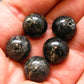 Nuumite Nuummite Genuine 5 beads ~ 12mm Round Beads *Chipped*