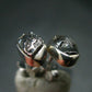 Raw Campo Del Cielo Meteorite Stud Earrings In Silver From Argentina
