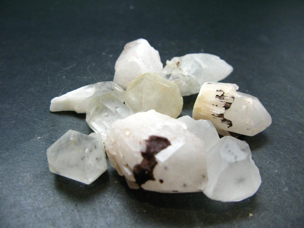 lot of 10 Hollandite in Quartz Crystals from Madagascar- 76.36 Grams