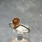 Natural Whole Polished Agatized Ammonite Cleoniceras Sterling Silver Ring from Madagascar - 1.79 Grams - Size 7