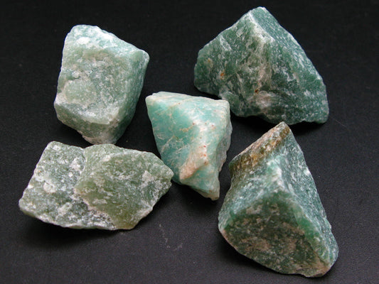 Indian Jade!! Lot of 5 Natural Raw Green Aventurine Stone from Brazil