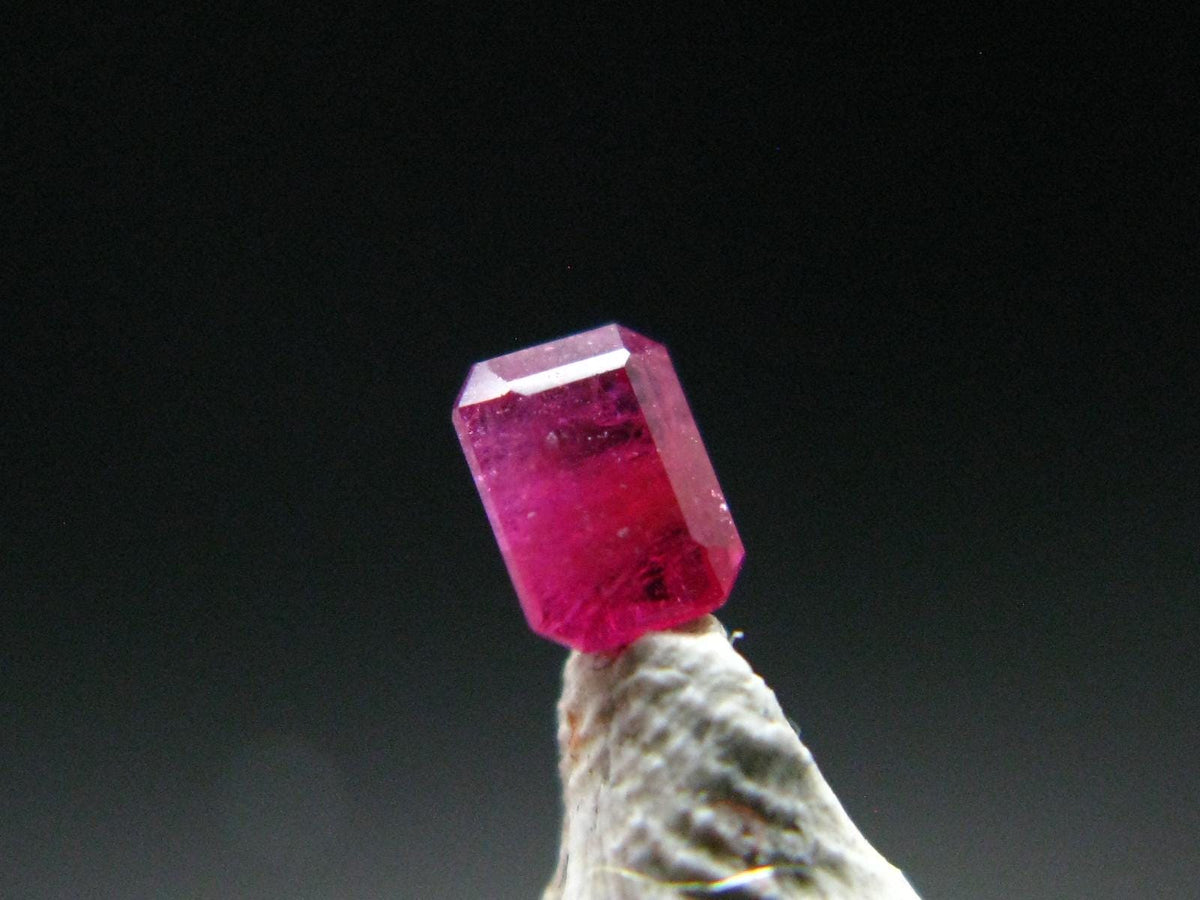 Beautiful Rare Gem Bixbite Red Beryl Emerald Cut Stone From Utah USA - 0.16 Carats - 3.7x2.5mm
