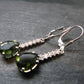 Moldavite Tektite Silver Earrings from Czech Republic - 3.83 Grams