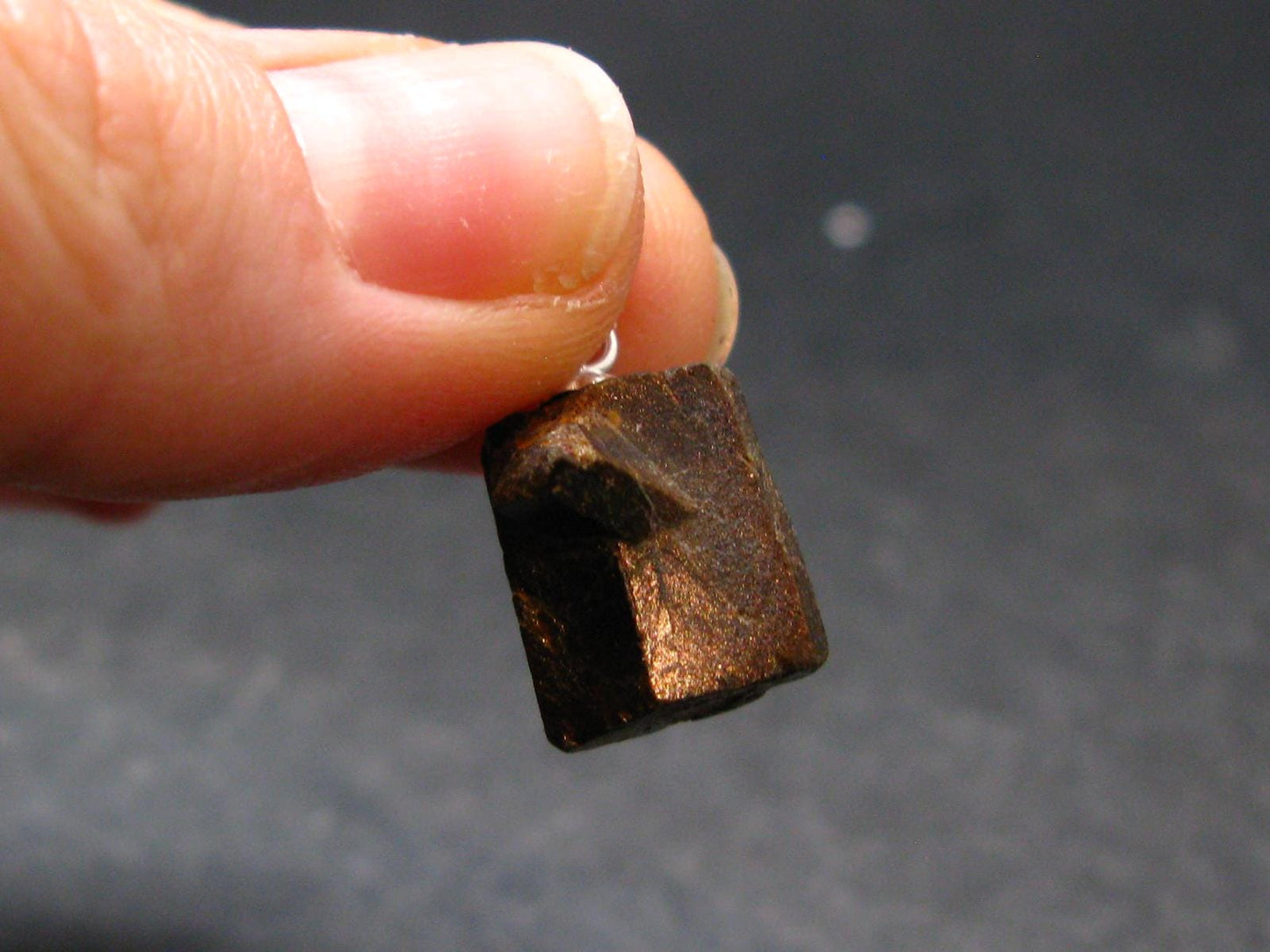 Fairy Cross!! Natural Staurolite Sharp Brown Twin Crystals Silver Pendant From Russia - 0.8" - 2.22 Grams
