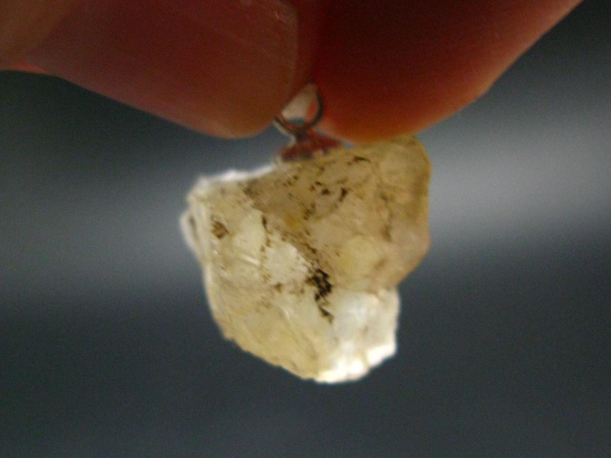 Phenakite Phenacite Crystal Silver Pendant From Nigeria - 0.8" - 2.66 Grams