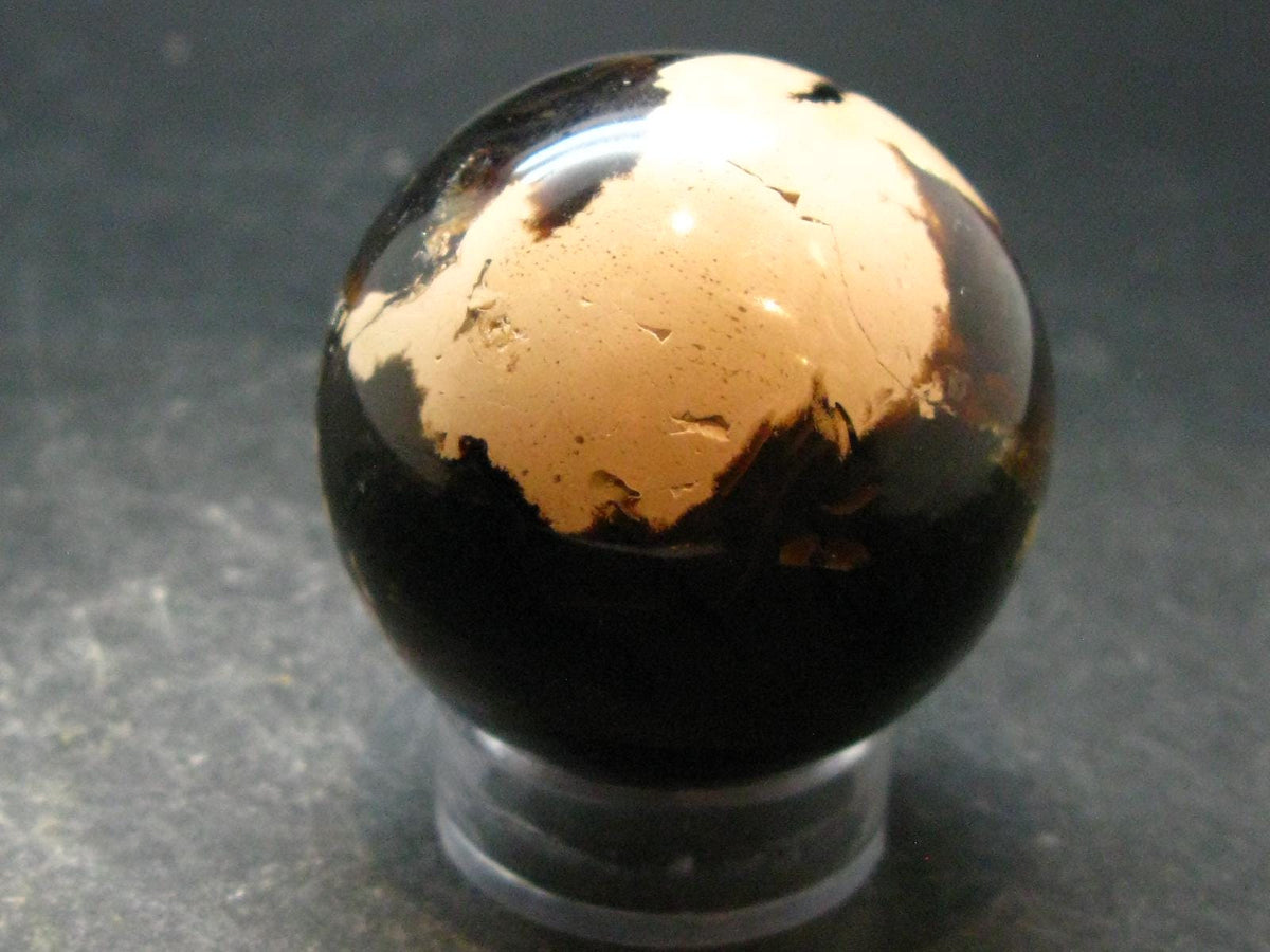 Rare Blue Amber Ball Sphere Fluorescent From Indonesia - 1.9" - 56.60 Grams