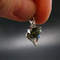 Moldavite Tektite Silver Pendant from Czech Republic - 0.8" - 1.66 Grams