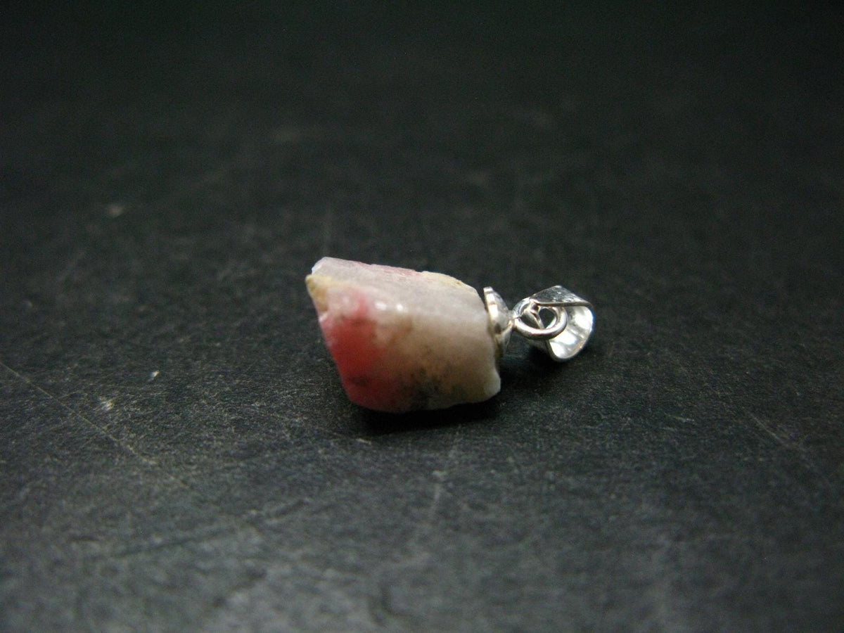 Rare Pink Tugtupite Sterling Silver Pendant From Greenland - 0.6" - 0.81 Grams