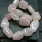 Rose Quartz Genuine Bracelet ~ 7 Inches ~ Tumbled Beads