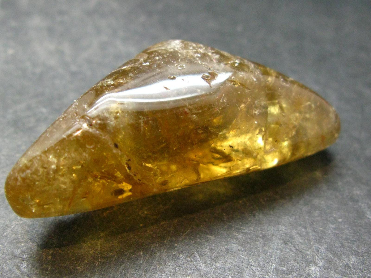 Nice Untreated Unheated Citrine Tumbled Stone from Zambia - 28.61 Grams - 2.0"