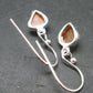 Spessartine Garnet Silver Earrings From Tanzania - 1.0" - 2.01 Grams