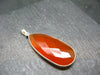 Gem from A Poem by Goethe!! Orange - Red Round Shape Carnelian Sterling Silver Pendant - 1.6"