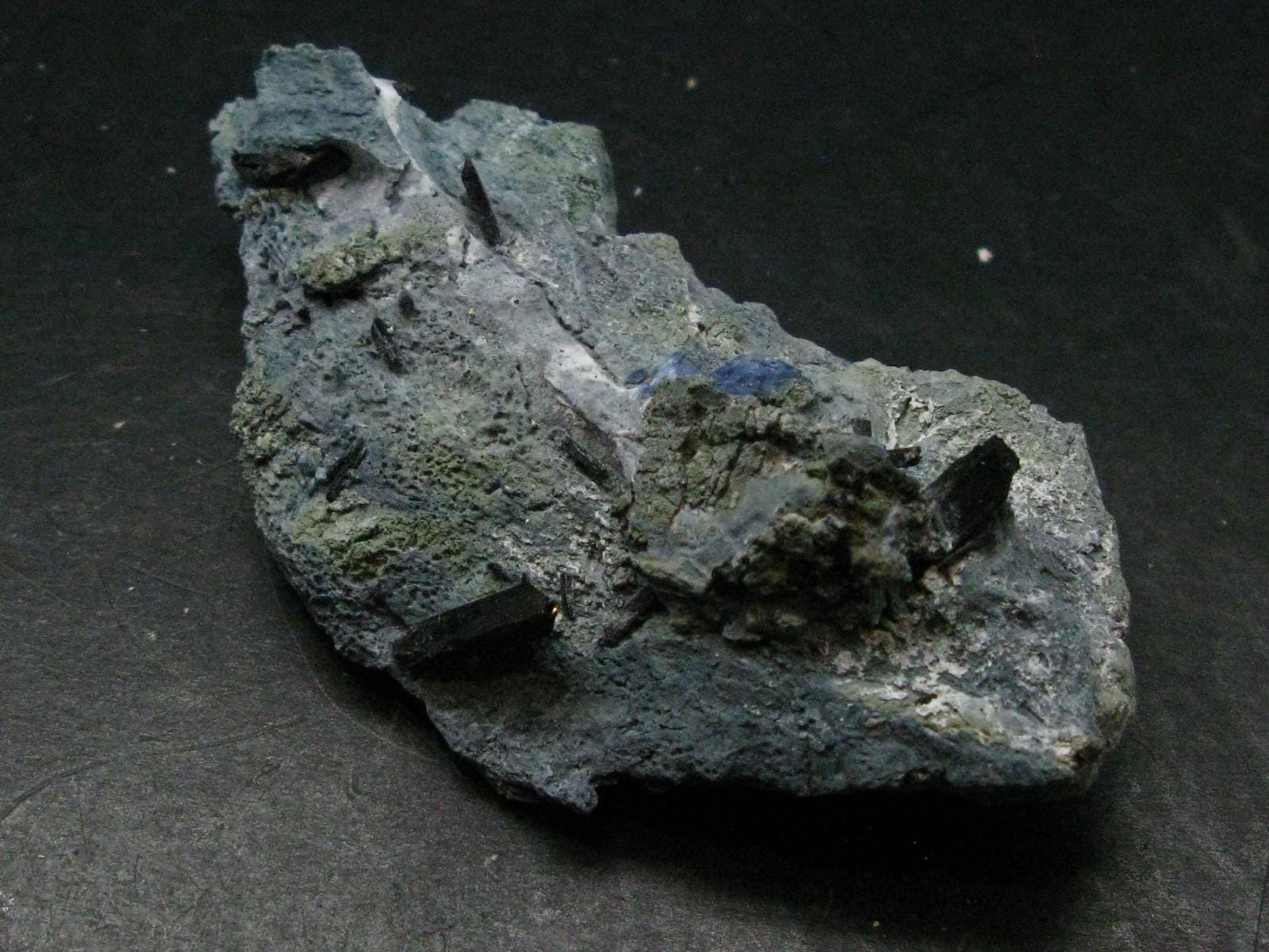Benitoite and Neptunite on Natrolite Cluster From California - 3.5" - 50.05 Grams