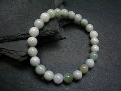 Jade Jadeite Genuine Bracelet ~ 7 Inches ~ 8mm Round Beads