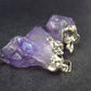 Lot of 3 Natural Raw Amethyst Pendants from Brazil