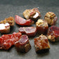 Lot of 10 Dark Red Vanadinite Cluster From Morocco - 47.14 Grams