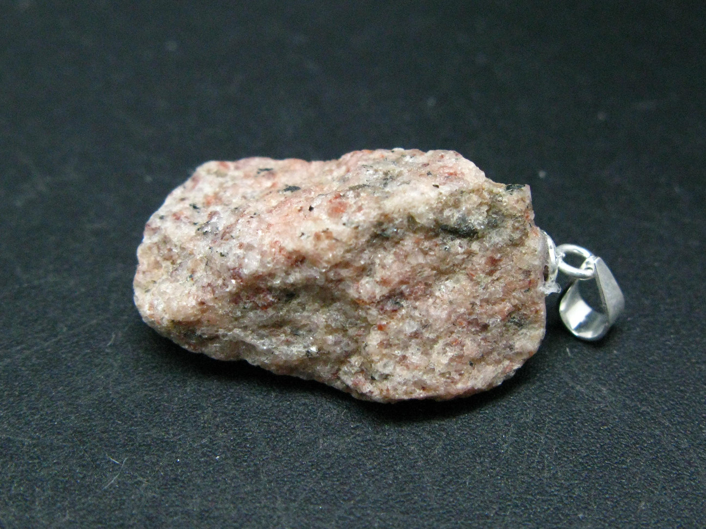 Rosophia Stone Silver Pendant From Rocky Mountains - 1.2" - 5.1 Grams