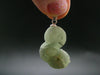 Complete Prehnite Sterling Silver Pendant from Mali - 1.3" - 7.45 Grams