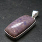 Purple Jade Silver Plated Pendant From Turkey - 1.5" - 6.01 Grams