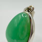 Natural Chrysoprase Teardrop Pendant – Green Sterling Silver Necklace Charm - Weight 6.24 g
