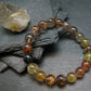 Rutilated Quartz Genuine Bracelet ~ 7 Inches ~ 10mm Round Beads