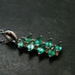 Emerald Silver Pendant W/Chain From Colombia - 2.27 Grams Total