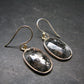 Large Tourmalinated Quartz Crystal Silver Earrings From Brazil - 1.3" - 3.14 Grams