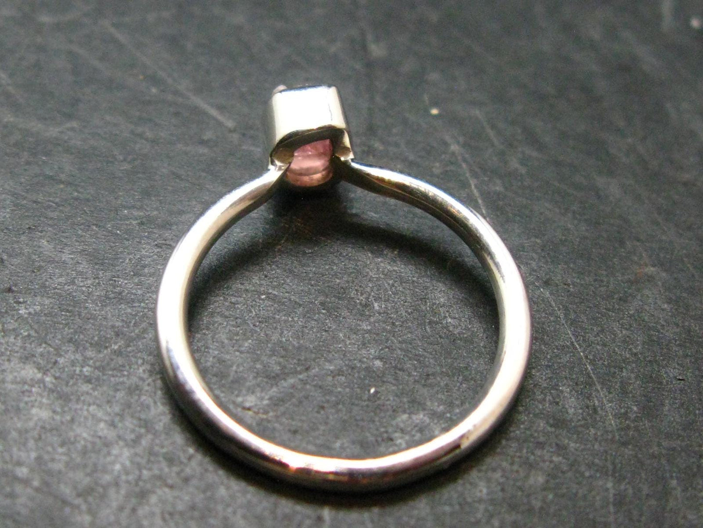 Pezzottaite Crystal Silver Ring From Madagascar - Size 6 - 1.81 Grams