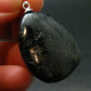 Very Rare Sterling Silver Nuumite Nuummite Pendant From Greenland - 1.5" - 10.10 Grams