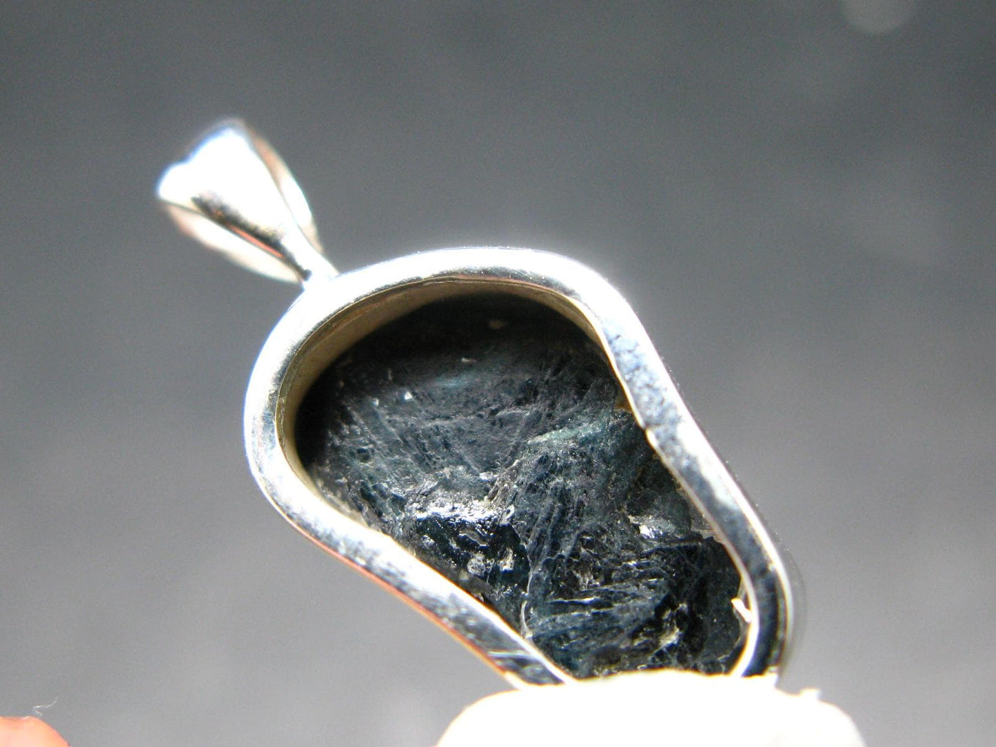 Alexandrite Chrysoberyl Crystal Silver Pendant From Brazil - 0.9" - 2.05 Grams