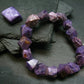Charoite Genuine Bracelet ~ 7 Inches ~ 12mm Facetted Beads