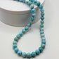 Natural Larimar Necklace Blue Gemstone Beaded Jewelry Caribbean Stone Necklace Gift
