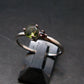 Moldavite Tektite Silver Ring from Czech Republic - Size 8.75 - 1.51 Grams
