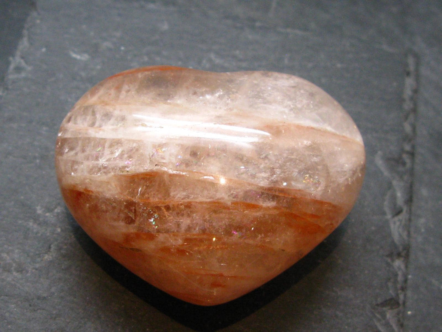 Agnitite Tumbled Heart From Madagascar - 1.8" - 129.76 Grams