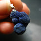 Azurite Nodule Crystal Sterling Silver Pendant from Russia - 0.9" - 3.66 Grams