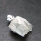 Rare Raw Blue Euclase Gem Crystal Silver Pendant from Zimbabwe - 0.8" - 2.23 Grams