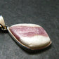Pink Tourmaline In Quartz Crystal Silver Pendant from Brazil- 1.5" - 6.0 Grams