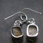 Gray Herderite Silver Earrings from Africa - 1.0" - 2.88 Grams