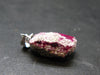 Bixbite Red Emerald Beryl Silver Pendant From Utah USA - 8.0 Carats - 0.8"