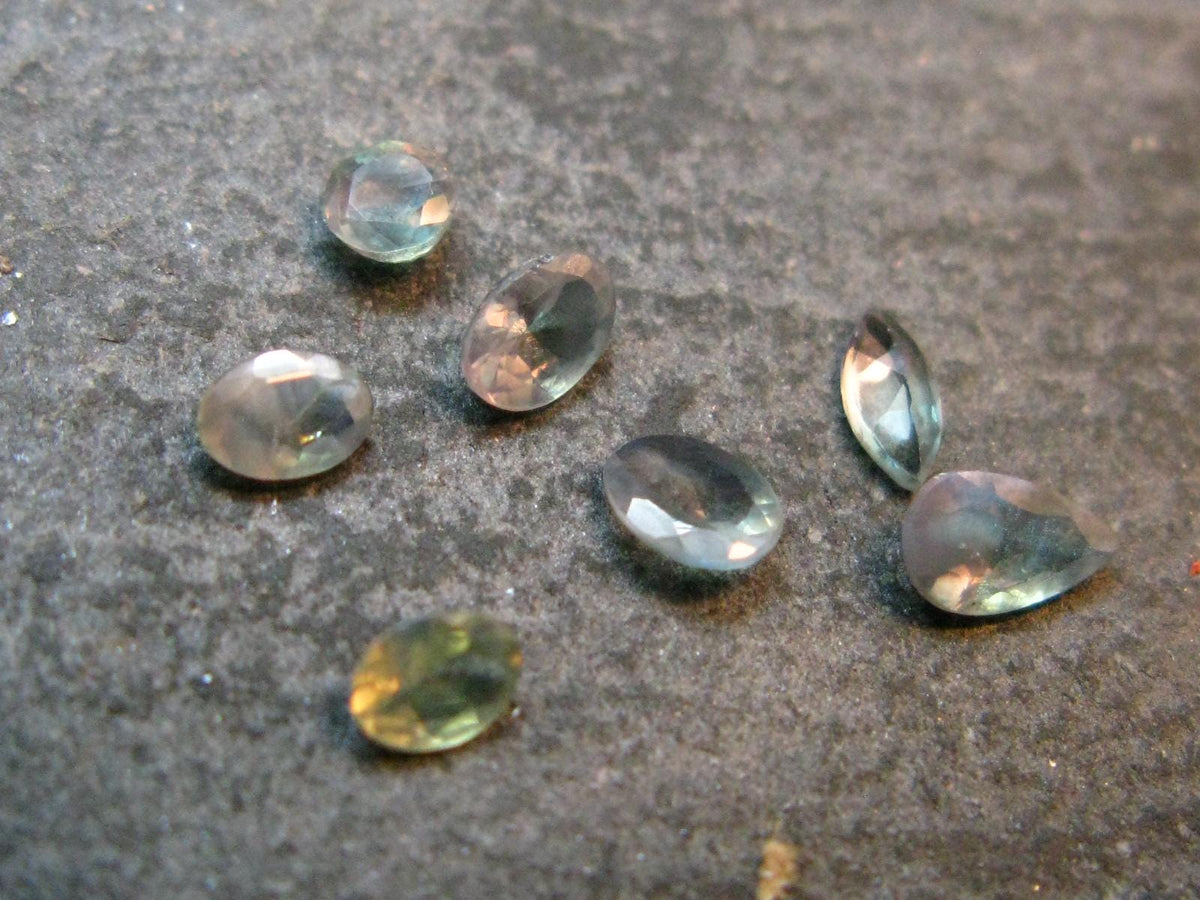 Lot of 7 Alexandrite Chrysoberyl Cut Facetted Gems From Russia - 1.09 Carats Combined